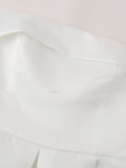 fabric view white mini gown